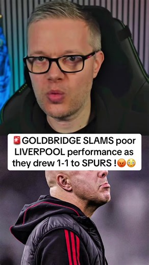 🚨MARK GOLDBRIDGE reacts to ARNE SLOT being under big pressure to be SACKED as LIVERPOOL draw 1-1 against TOTTENHAM !😡😳 #fyp #markgoldbridge #liverpoolfc #liverpool #premierleague