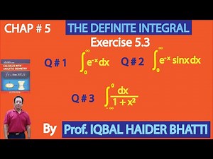 Ch# 5|The Definite Integral |Ex 5.3 Q 1,2 and 3 |Calculus & Analytic Geometry by SM Yusuf Lec 15