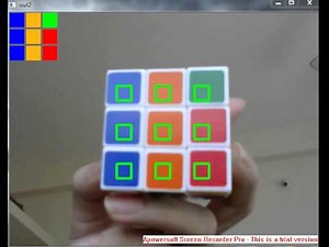 Rubik's cube color recognition using OpenCV