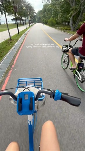 best route to go cycling in singapore: from east coast to marina bay!🚴🏻🚴🏻‍♀️ #cycling #singapore