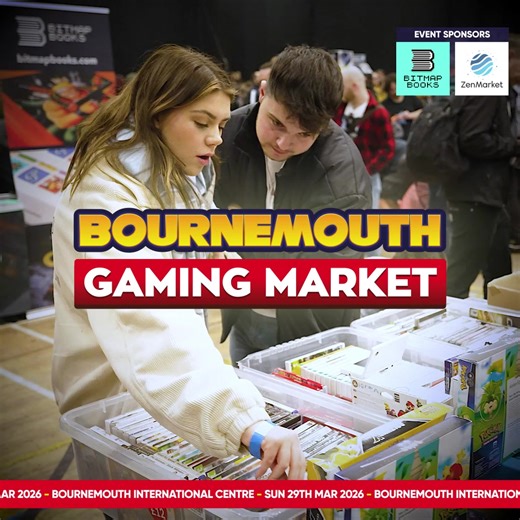 The Bournemouth Gaming Market Enjoy bargains including: 💫 Awesome Merch 🕹️ Games Galore 🃏 Trading cards 🖥 Classic Computers ✅ & MORE! 📅 Sunday 29th March 📍 Bournemouth International Centre Grab your tickets now and get ready for an unforgettable event 🎮 | Bournemouth Gaming Market