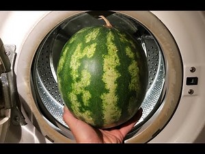 Experiment - Watermelon - in a Washing Machine - Centrifuge