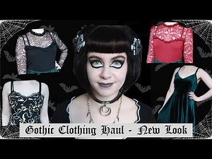 GOTHIC CLOTHING HAUL & TRY ON | New Look Haul | Velvet dress, leather skirts & lace tops