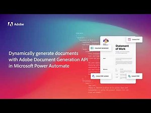 Dynamically generate documents with Adobe Document Generation API in Microsoft Power Automate