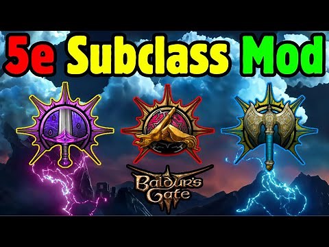 5e Fighter, Barbarian & Monk SUBCLASSES MOD - Baldur's Gate 3