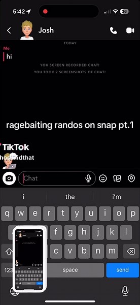 Ragebaiting: Engaging with Randoms on Snapchat