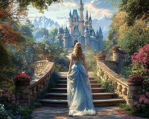 Cinderella Staircase Backdrop, Magical Castle, Princess Digital Background Photography, Fairytale Overlay Composite, Fantasy Composites - Etsy