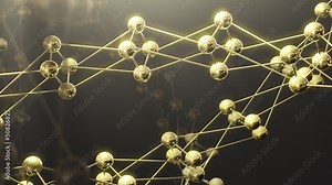 Molecule strand of connecting structures looping