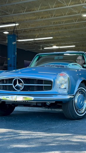 12K views · 4.1K reactions | Silver Blue 906 with Parchment leather interior 1971 Mercedes Benz 280SL Just out of out restoration shop Classic Tuesday so sunny ☀️ @uniquecarsofpalmbeach | Unique Cars of Palm Beach | Facebook