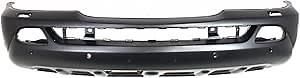For Mercedes-Benz ML320/ML350/ML500 Bumper Cover 2001-2005 | Front | Primed | w/Headlight Washer and Parktronic Holes MB1000165 | 1638804870