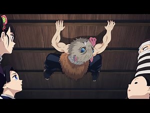 Inosuke being a caring friend🥰| 伊之助天井にいるシーン(Inosuke on the ceiling scene) Season 3 episode 1