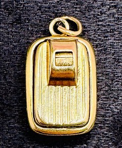 14K Yellow Gold Locket Charm Pendant With a Brushed & Polish Finish - Etsy