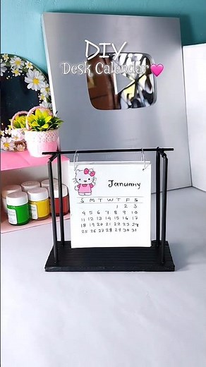 Diy New Year Desk Calendar #diy #youtubeshorts