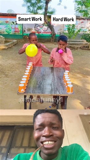 Smart work VS hard work 😓#funny #youtubeshorts #comedyfilms