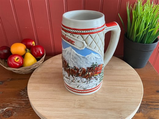Vintage Budwiser Holiday Stein 1990-cydesdales in Winter -limited Edition *A* Series Beer Mug Budweiser Collectible - Etsy