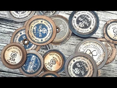 Vintage Spool Labels Ephemera