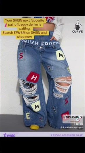 TRENDY BAGGY DENIM 👖🔥 Ladies’ Must-Have SHEIN Finds!”