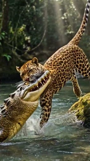 Unbelievable! Jaguar Hunts Caiman Under Water