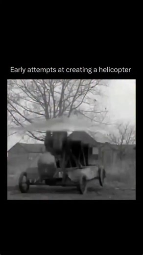 Quantum Physics & Cosmology on Instagram: "John W. Pitts’ Sky Car was an experimental vertical flight machine developed in the early 1920s that aimed to achieve helicopter-like lift using a large circular rotor fitted with dozens of hinged blades. Powered by a Curtiss OX 5 engine producing about 90 horsepower, the design attempted to generate lift by changing the blade angles as they rotated, pushing air downward while minimizing drag on the return. In practice, the aircraft suffered from excess