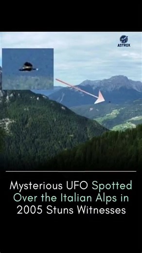 Astrox on Instagram: "​🤯 WHAT IS HOVERING?! Classic UFO Spotted Over the Majestic Italian Alps! 🛸 ​Description for USA Audience: ​Stop scrolling! This stunning footage, captured in 2005, shows a mysterious, disk-shaped UFO silently navigating the skies above the beautiful Italian Alps! 😱 ​The image is unsettling because of the incredible contrast: a classic, technological mystery set against the raw, ancient beauty of the mountain range. Witnesses were reportedly stunned by the object's speed