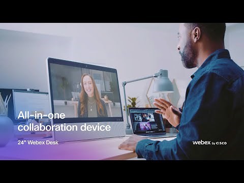 All-in-one collaboration device | 24" Webex Desk