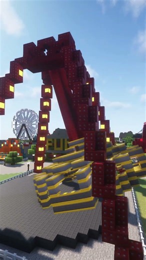 Minecraft Pendulum Ride! #shorts #minecraft #minecraftshorts #themepark #amusementpark #createmod