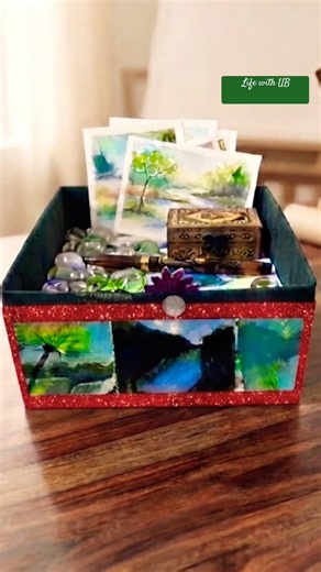 DIY Storage Box #DIY #Recycle #StorageBox #Organizer #Cardboard #HomeDecor #Craft #upcycle