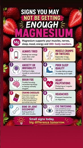⚠️ 10 Signs You May Be Low in Magnesium #shortsfeed #shorts