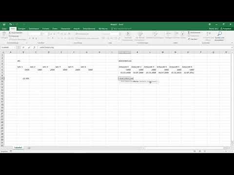 Excel Method Collection - Internal Rate of Return with IRR and XIRR