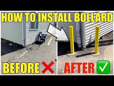 How To Install A Pour-In-Place Safety Bollard 36” Step By Step DIY To Protect Building From Vehicles