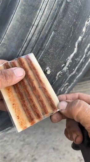 1.2M views · 8.3K reactions | ‎#tyre #mechanic #truck #shorvideo #repair #facebookreelsviral "Fixing a tubeless tyre manually! Watch how a clean and strong puncture repair is done! | TyreFix-YounasK | Facebook