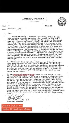 US-Soldaten sehen UFO im Wald – Der Rendlesham Forest Vorfall 👽