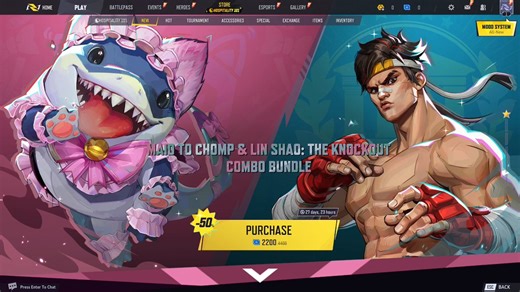 The NEW Jeff the Land Shark Maid to Chomp and Iron Fist Lin Shao skins are now available in the shop!Maid to Chomp & Lin Shao Combo Bundle 2200 UnitsJeff the Land Shark - Maid to Chomp Bundle 1600 UnitsIron Fist - Lin Shao: The Knockout Bundle 1600 UnitsShark Attack Emote Combo Bundle 600 UnitsDeadpool GambaIron Fist leaves the shop in 28 days(shop recording Via @RivalsInfo )#MarvelRivals if yall looking for cheap lattice check out
