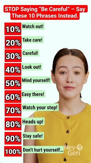 STOP saying “Be Careful” every time || Sounds like a Native