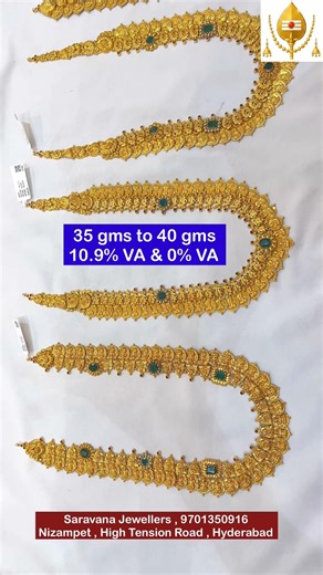 35 gms to 40 gms Gold Kasu Harams with HUID Code😍