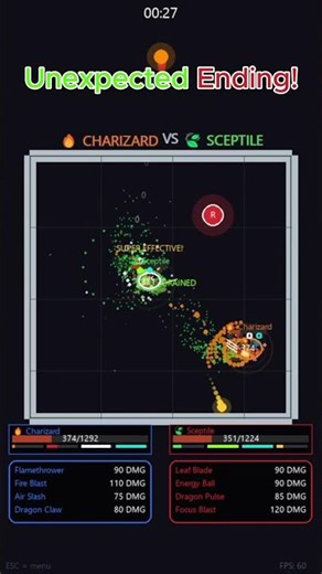 Pokémon Charizard vs Sceptile round 2 pokemon simulation (INSANE Battle!) -py games #pokemon