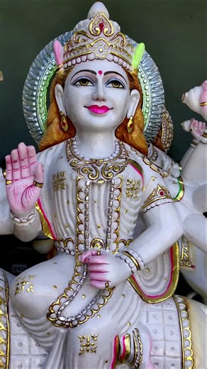 durga marble murti in beautiful white marble #marblemurti #shorts