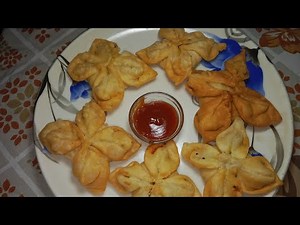 Flower samosa || unique teatime snacks with flowers samosa by cook with shabina