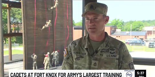 Cadets at Ft. Knox for army's largest training