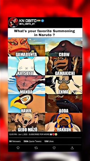 Which Naruto Summoning Is Your Favorite? 👀🔥 #naruto