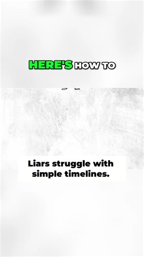 Spot a lie like a pro! Timeline trick: Truth = details, lies = vague skips. Watch to decode the truth! #LifeHack #TruthRevealed #Suspicious #Mindset #Decoding