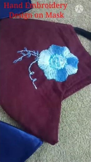 #beautiful hand embroidered design on mask# beautiful design ideas on mask# beautiful embi mask.
