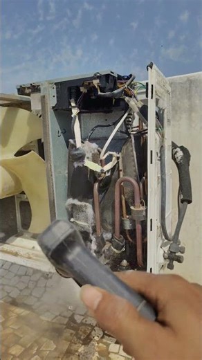 Voltas inverter AC service #acrepair #splitac #shorts