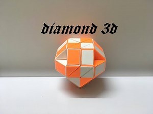 SLOW TUTORIAL - Magic Ruler or Rubik's Snake 48 - Diamond 3D - 钻石