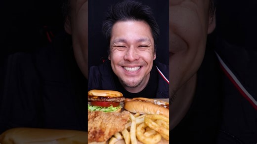 Mos Burger Japanese hamburger chain melty cheese burger chili hot dog fried chicken mukbang