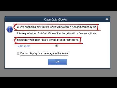 QuickBooks - How To Open 2 Company Files At The Same Time