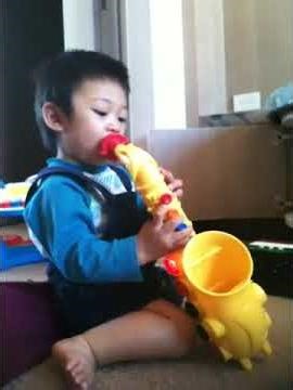 me playing a toy saxophone 7/2/10