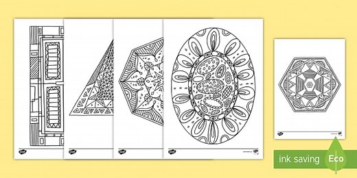 2D Shapes Mindfulness Colouring Activity