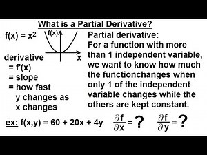 Calculus 3: Partial Derivative (1 of 50) What is a Partial Derivative?