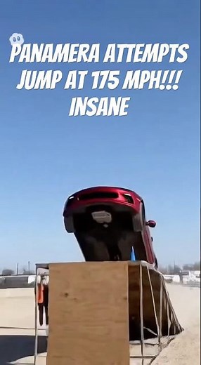 Porsche Panamera Car jump fails!!!! No one hurt #carjump #crash